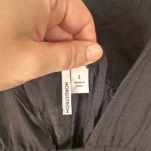 Nordstrom Ruched Plunge Maxi Cover-Up Dress Women's Large - Picture 4 of 9